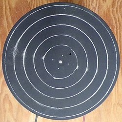 Five circular nodes with four radial nodes